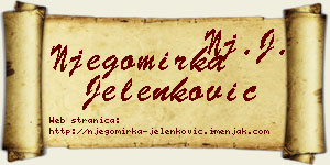 Njegomirka Jelenković vizit kartica